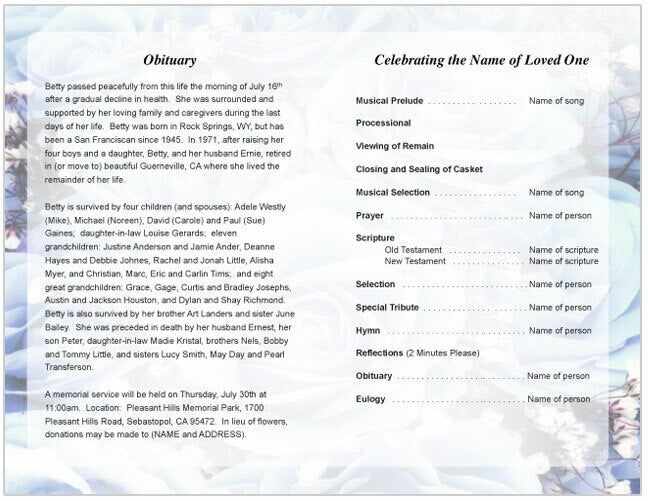Royal Funeral Program Template.