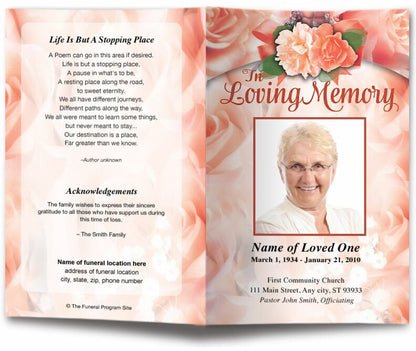 Rapture Funeral Program Template.