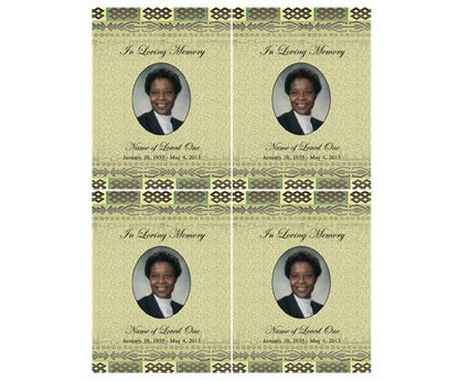 Redeemed Small Memorial Card Template.