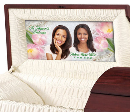 Pearls Casket Head Panel Insert.
