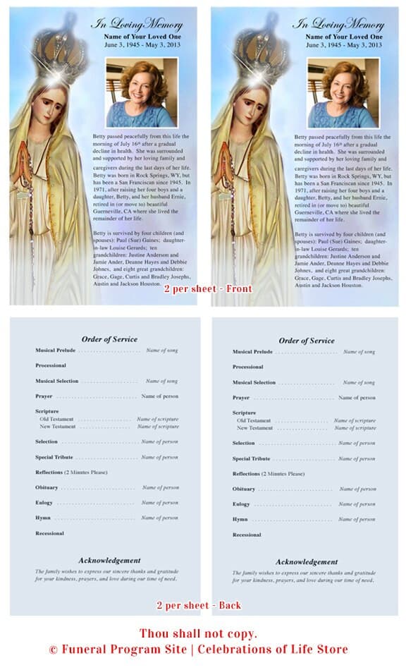 Blessed Funeral Flyer Template.
