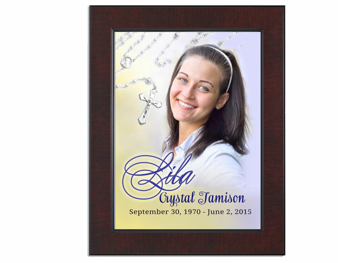Beads Funeral Memorial Poster Portrait.