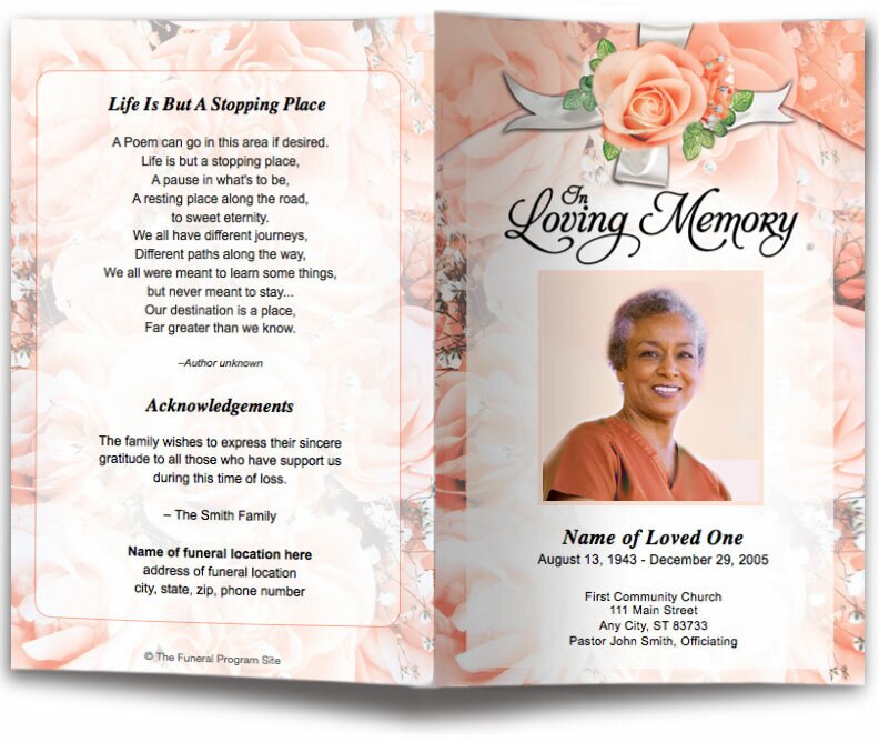 Precious Funeral Program Template.