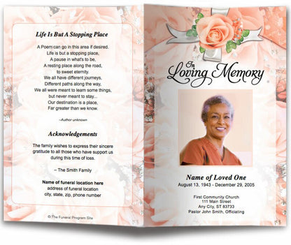 Precious Funeral Program Template.