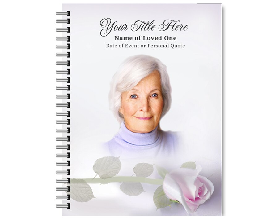 Beloved Spiral Wire Bind Memorial Funeral Guest Book.