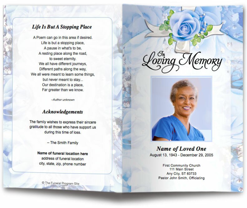 Precious Funeral Program Template.