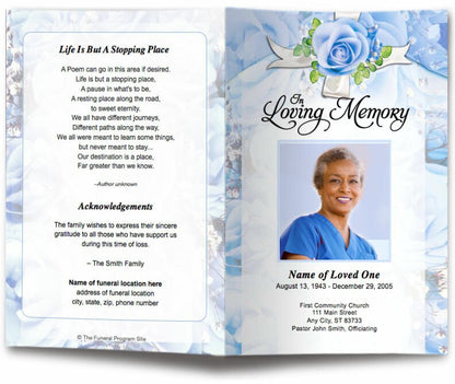 Precious Funeral Program Template.
