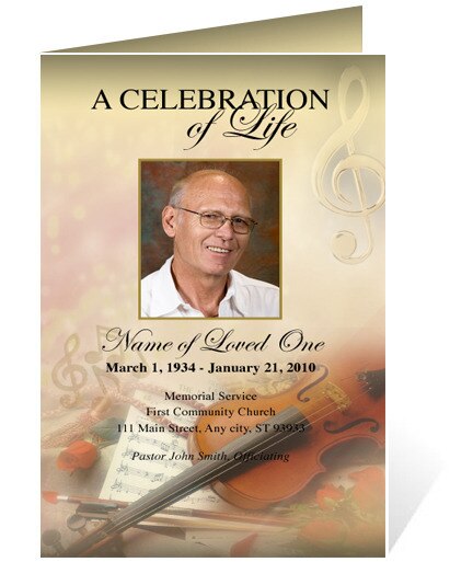 Harmony Funeral Program Template.