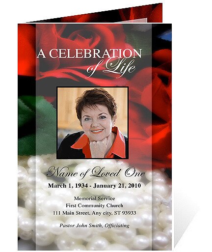 Elegance Funeral Program Template.