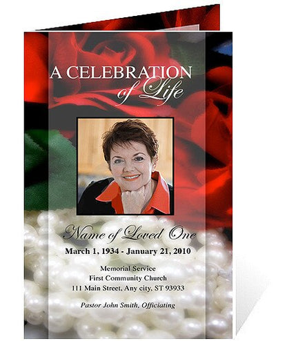 Elegance Funeral Program Template.