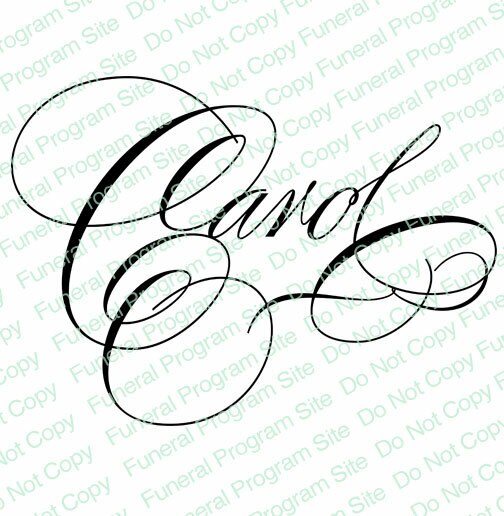 Carol Name Word Art.