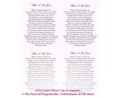 Fairy Small Memorial Card Template.