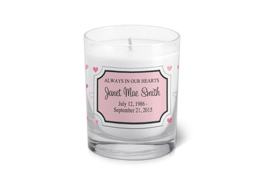Sophia Personalized Votive Memorial Candle.