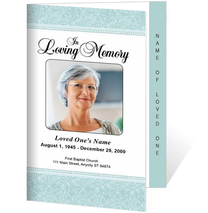 Alexa 4-Sided Graduated Funeral Program Template.