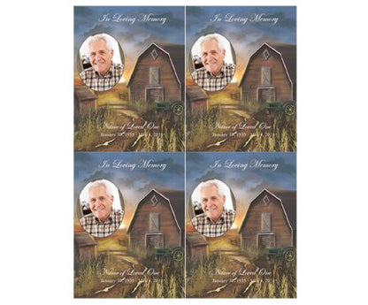 Barn Small Memorial Card Template.