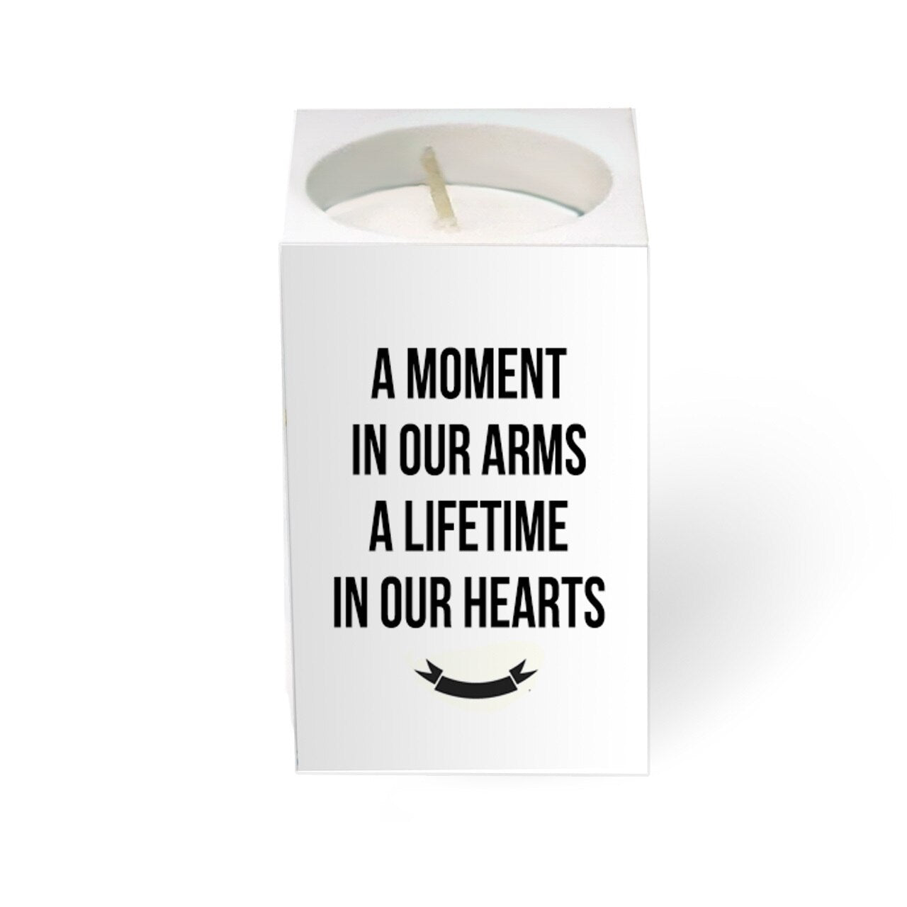 Marble Personalized Mini Memorial Tea Light Candle Holder.