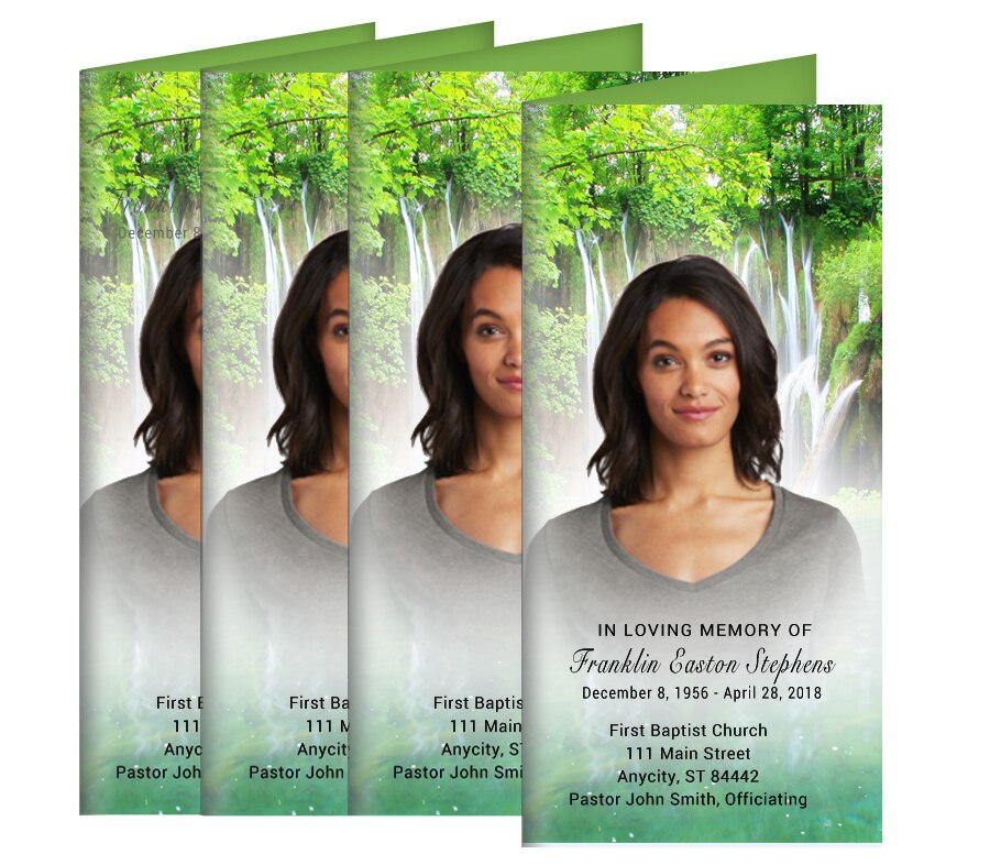 Natural Waters Long Fold Program Design & Print (Pack of 50).