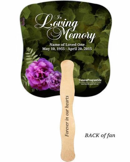 Essence Cardstock Memorial Fan With Wooden Handle (Pack of 10).