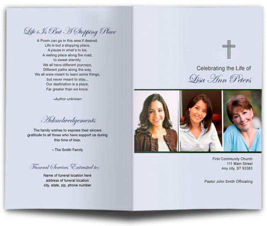 Spiritual Funeral Program Template.