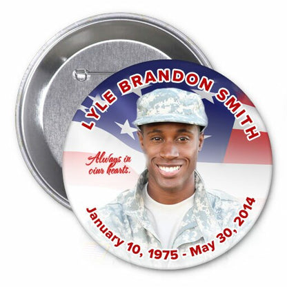America Memorial Button Pin (Pack of 10).