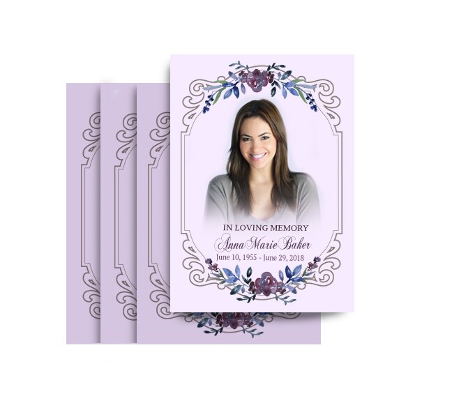 Framed Memory Funeral Postcard Design & Print (Pack of 50).