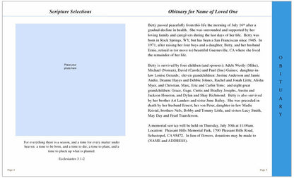Golfer 8-Sided Graduated Program Template.