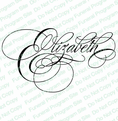 Elizabeth Word Art Name Design.