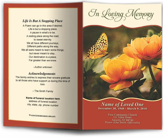 Sienna Funeral Program Template.