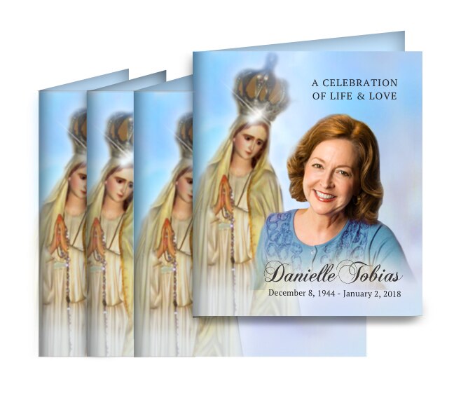 Blessed Small Folded Memorial Card Design & Print (Pack of 50).
