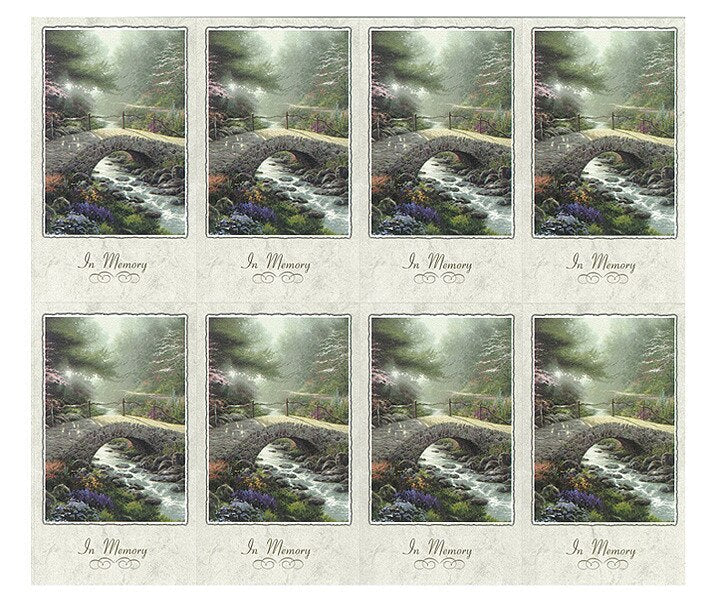 Thomas Kinkade Bridge of Faith Prayer Card Paper (Pack of 24).