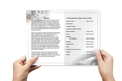 Car Mechanic Funeral Program Template.