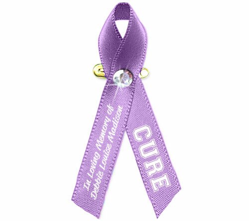 All Cancers Personalized Awareness Ribbon (Lavender) – Funeral Program ...