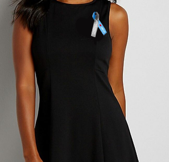 Diabetes Personalized Awareness Ribbons | Blue Gray Ribbon – Funeral ...