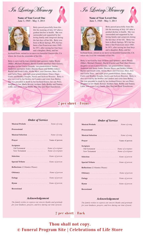 Awareness Funeral Flyer Template.