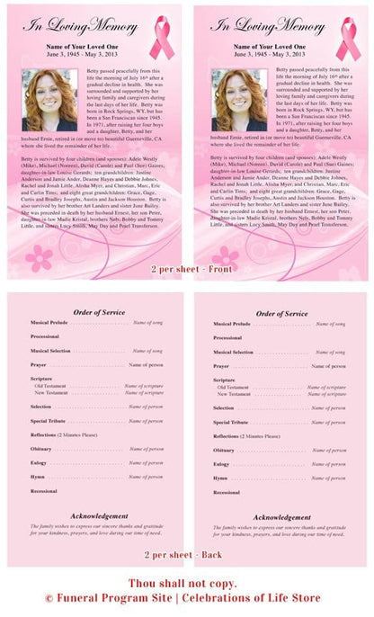 Awareness Funeral Flyer Template.