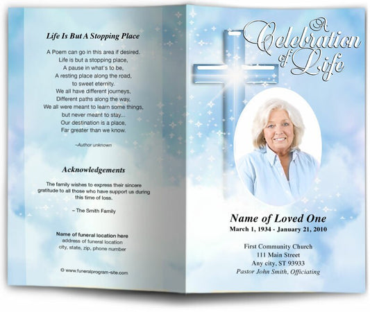 Adoration Funeral Program Template.