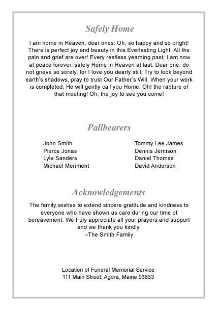 Charming Tabloid 8-Sided Graduated Program Template.