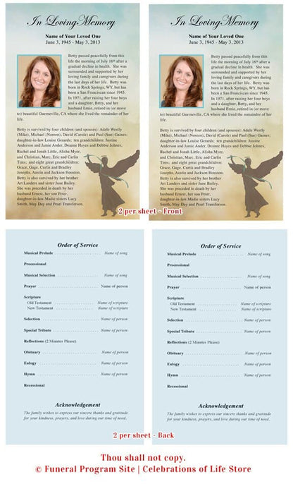 Celestial Funeral Flyer Template.