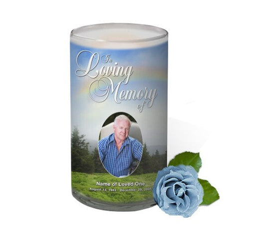 Promise Personalized Glass Memorial Candle.