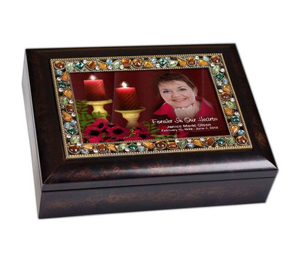 Candlelight Jewel Music Memorial Keepsake Box.