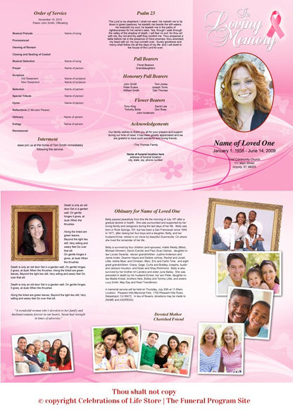 Awareness Trifold Funeral Brochure Template.