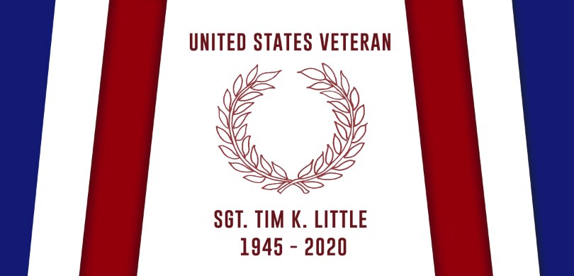 U.S. Veteran Personalized Casket Panel Insert.