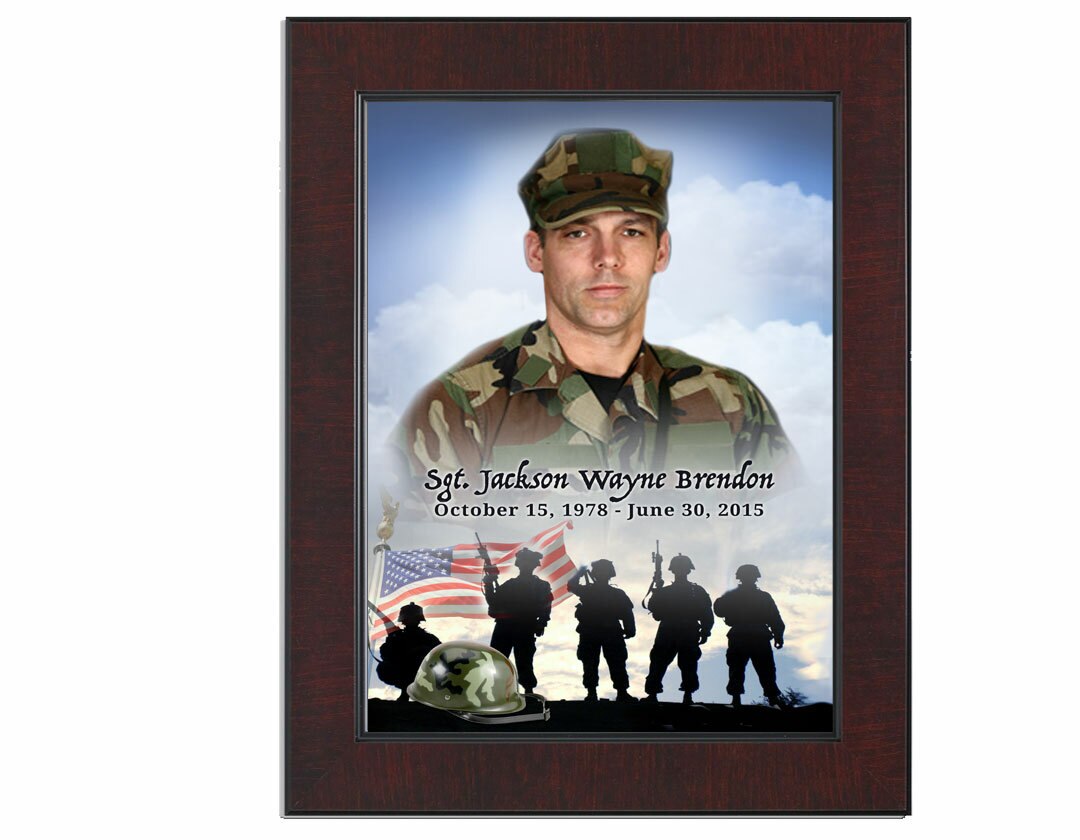 Army Funeral Memorial Poster Portrait.