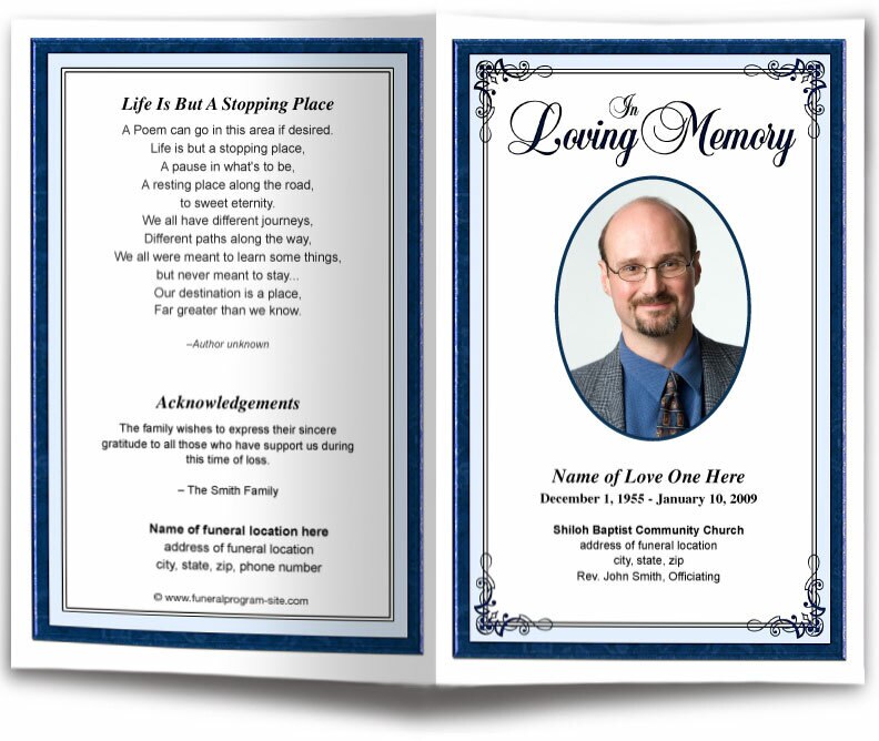Creative Funeral Program Template.