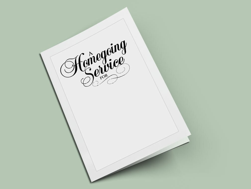 A Homegoing Service For Funeral Program Title – Funeral Program-Site ...