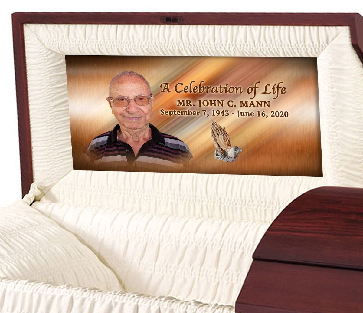Funeral Program Inserts Praying Hands Casket Panel Insert – Funeral Program-Site Funeral ...