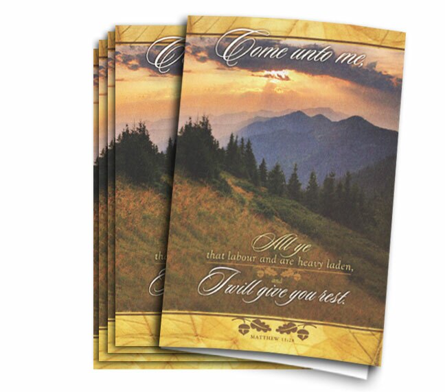 Give You Rest Funeral Program Paper (Pack of 25).