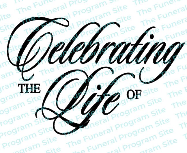 Celebrating The Life Of Funeral Program Titles – Funeral Program-Site ...