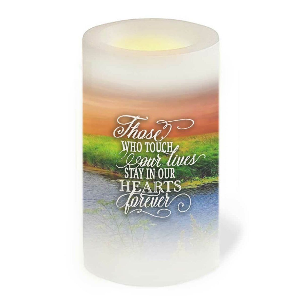 Funeral Led Sunset Personalized Flameless LED Memorial Candle – Funeral Program ...