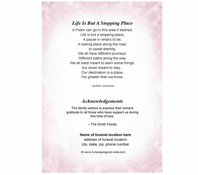 Lovely 8-Sided Graduated Program Template.